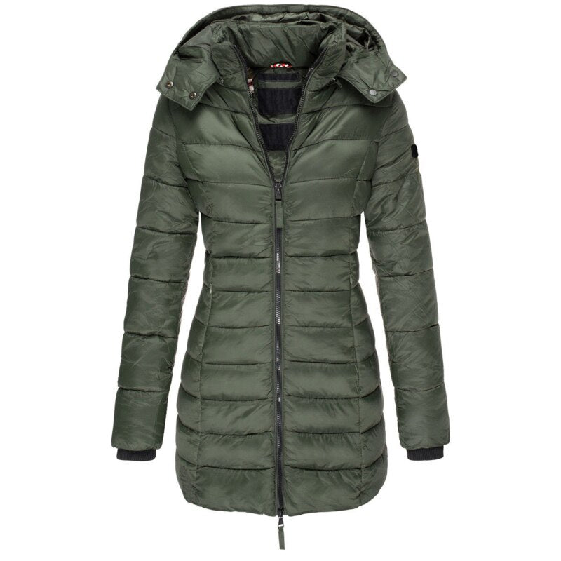 Marina Roca AMAZONIA | Parka larga con capucha – Verde – photo 5
