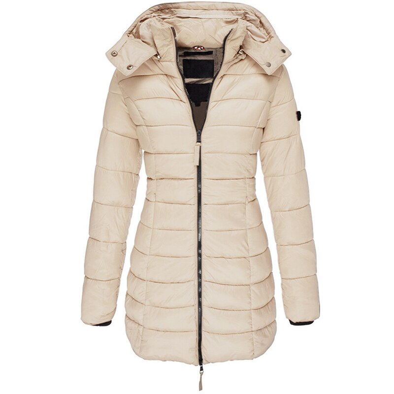 Marina Roca AMAZONIA | Parka larga con capucha – Beige – photo 7