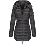 Marina Roca AMAZONIA | Parka larga con capucha – Negro – photo 4