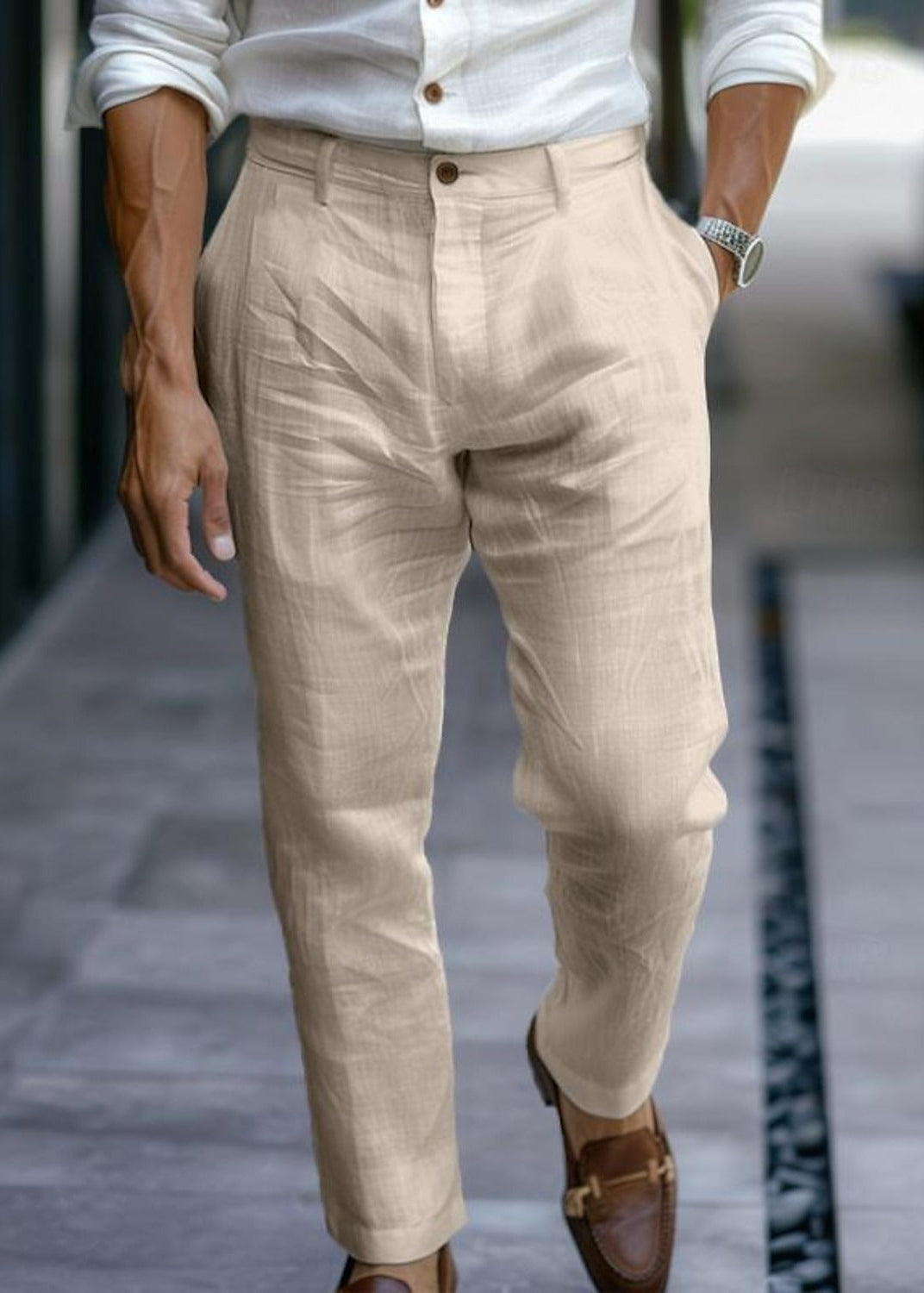 Marina Roca RICHARD | Pantalones elegantes ligeros – Beige – photo 5