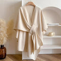 Marina Roca Poncho de algodón Carmela – Beige