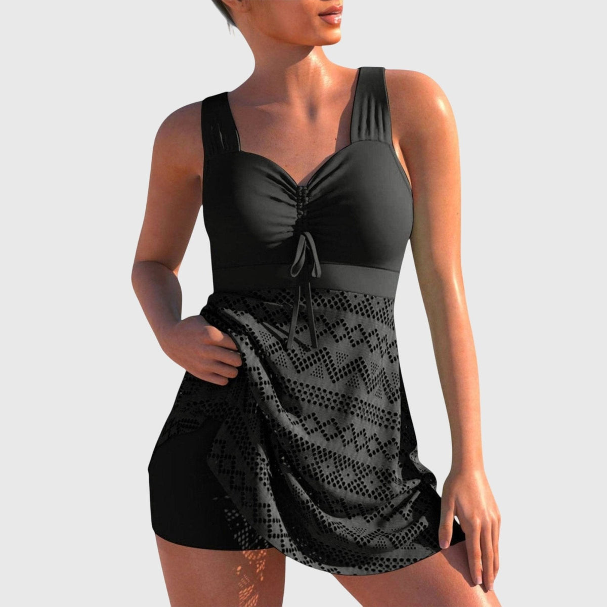 Marina Roca Isabella - Traje de baño de dos piezas con falda – Negro – photo 7