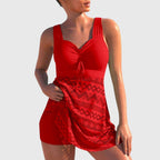 Marina Roca Isabella - Traje de baño de dos piezas con falda – Rojo – photo 5