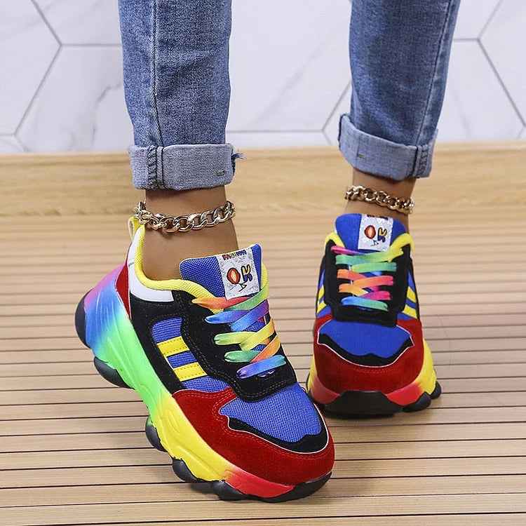 Avrelon Modern Essentials Aurora - Zapatillas Multicolor Máximo Confort de Punta Ancha