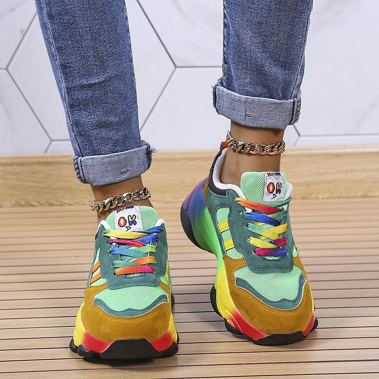 Avrelon Modern Essentials Aurora - Zapatillas Multicolor Máximo Confort de Punta Ancha – Verde – photo 8