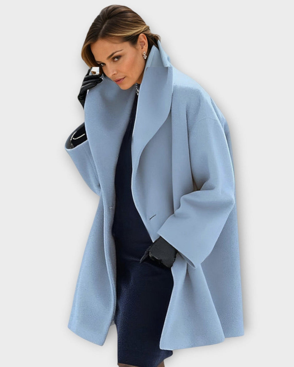 Marina Roca COLETTE | Abrigo de diseño contemporáneo – Azul – photo 7
