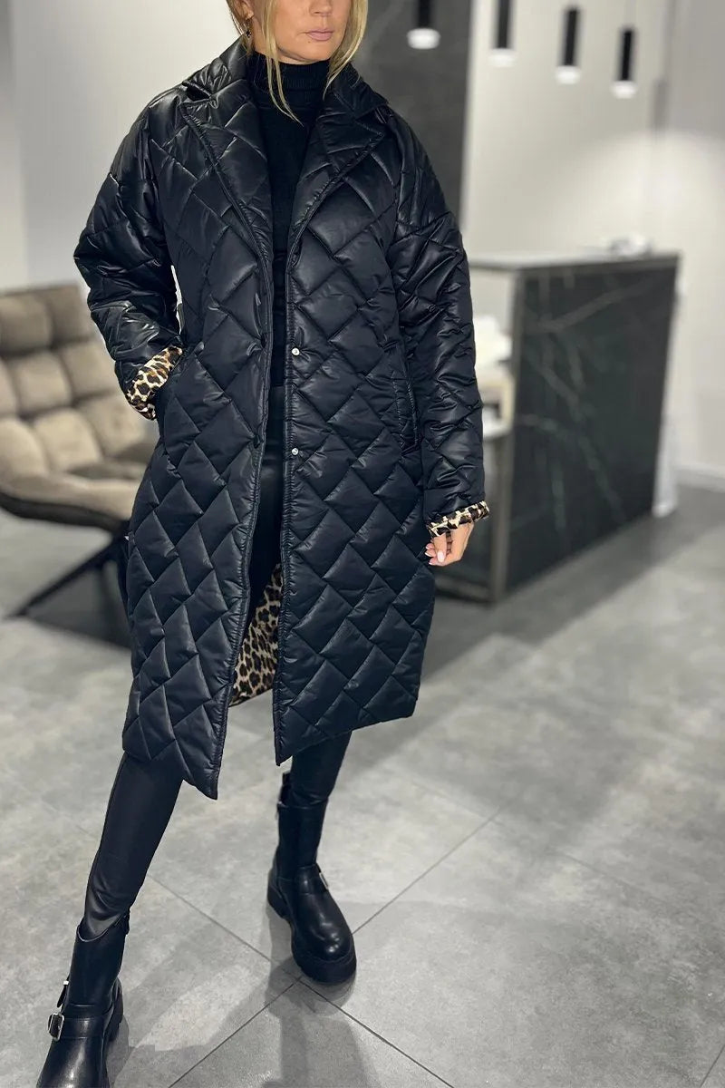 Marina Roca VALENTINA | Abrigo acolchado reversible de leopardo – photo 6