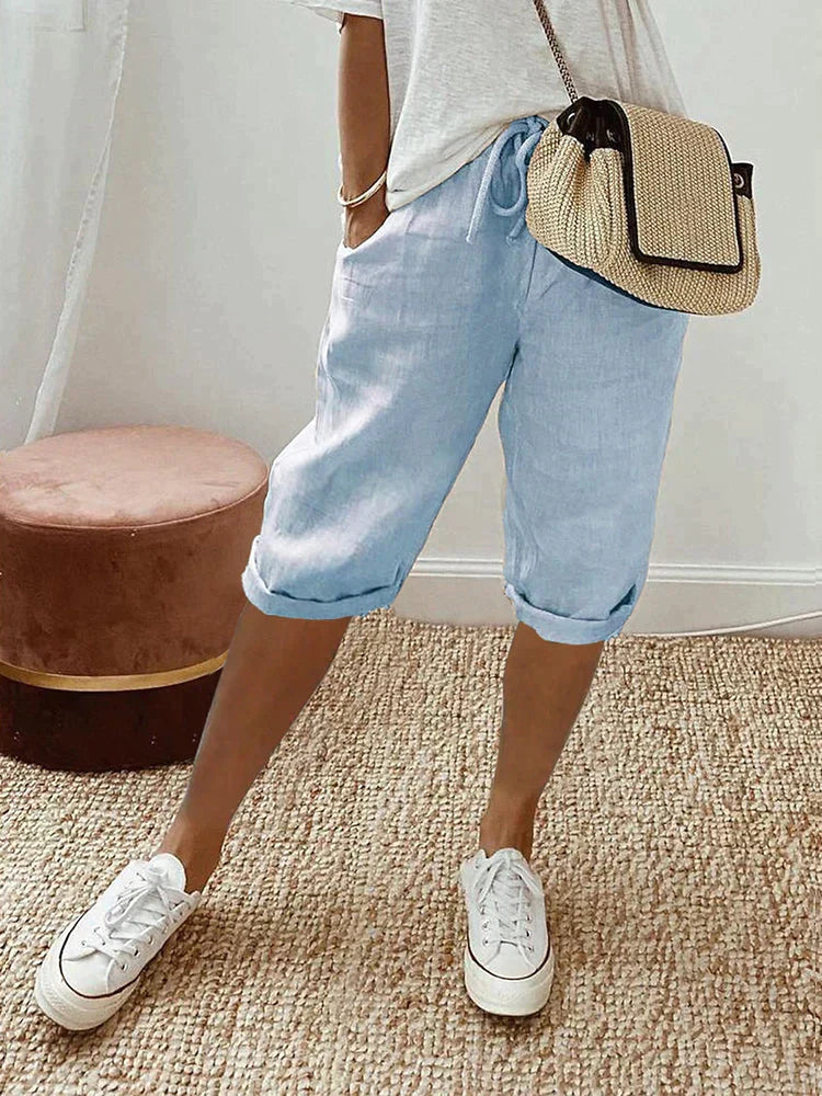 Marina Roca Jemma | Pantalones Cortos Versátiles a la Altura de la Rodilla – Azul – photo 5