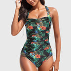 Marina Roca Lina - Traje de Baño de Una Pieza – Negro-Verde