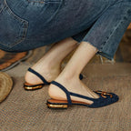 Anamartinezmadrid Macarena | Sandalias Planas Slingback Mujer Hebilla – photo 3