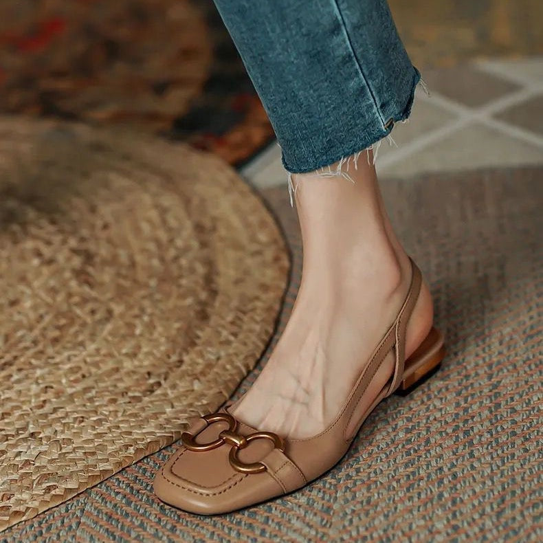 Anamartinezmadrid Macarena | Sandalias Planas Slingback Mujer Hebilla – photo 7