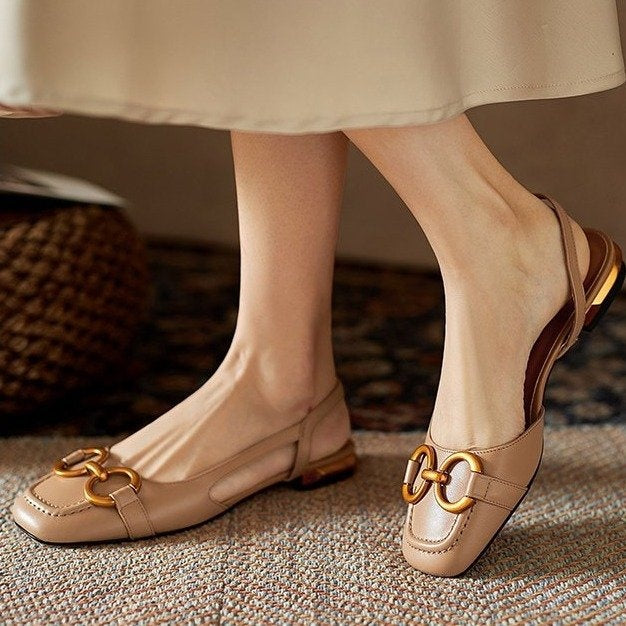 Anamartinezmadrid Macarena | Sandalias Planas Slingback Mujer Hebilla – photo 9
