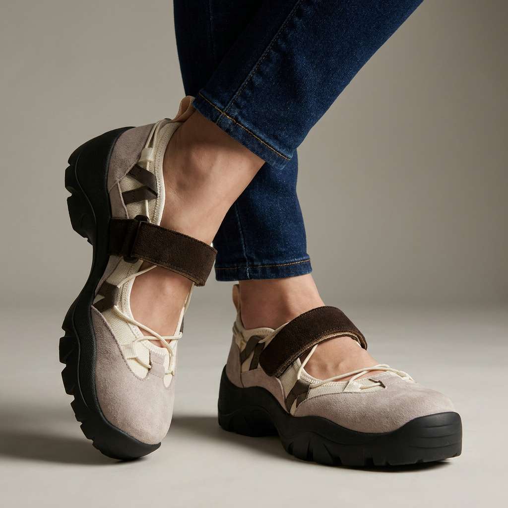 Marina Roca VERA™ | Zapatillas de Confort con Suela Elevada – Beige