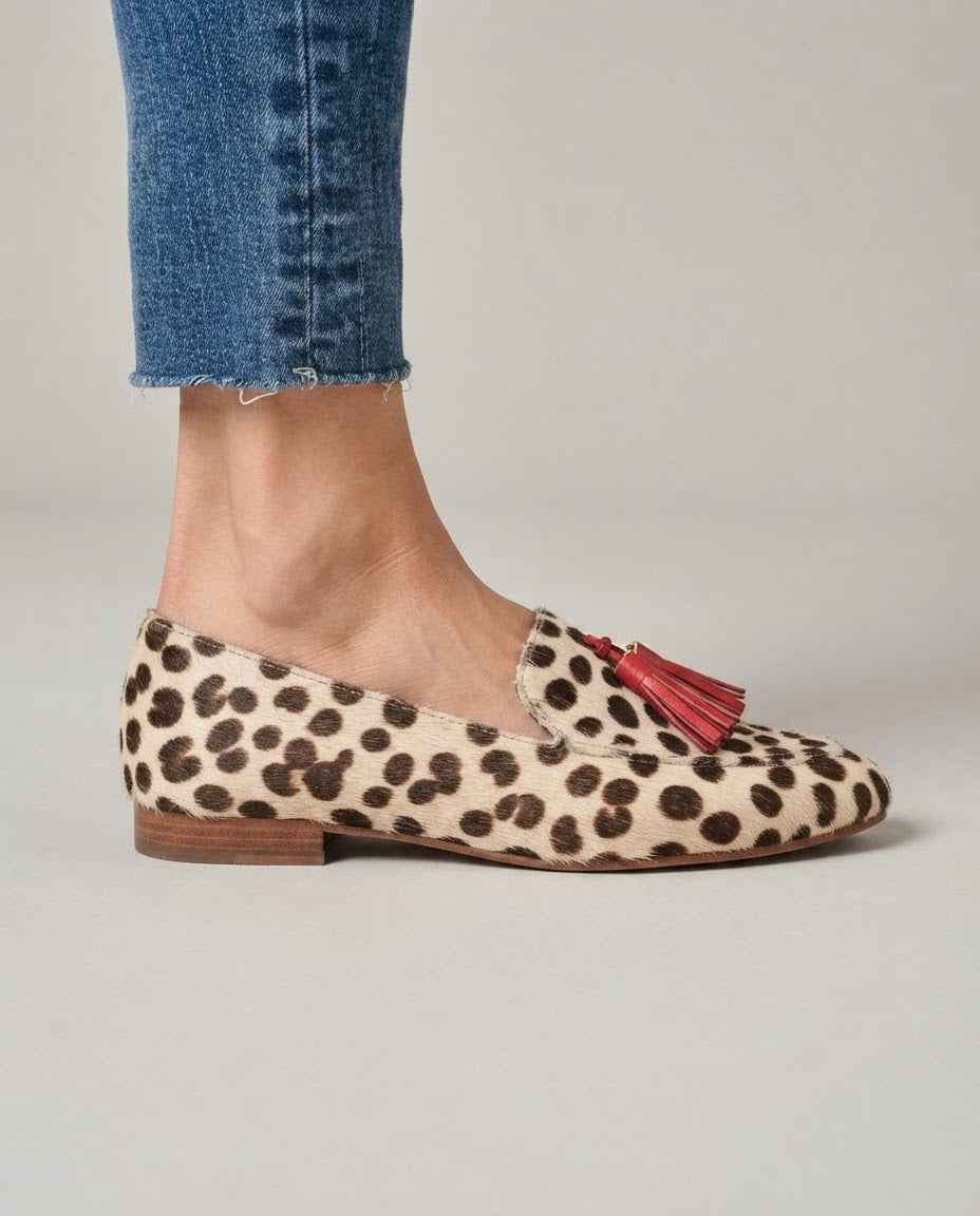 Anamartinezmadrid Hortensia | Mocasines de Lunares con Borlas Rojas – photo 2
