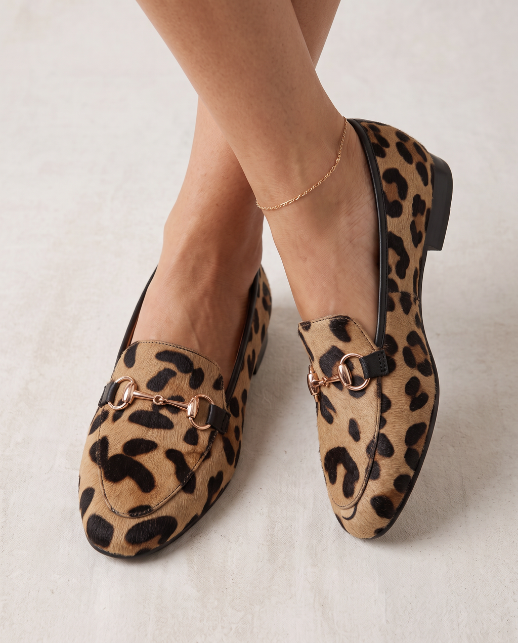 Anamartinezmadrid Tatiana | Mocasines de Leopardo con Hebilla Dorada