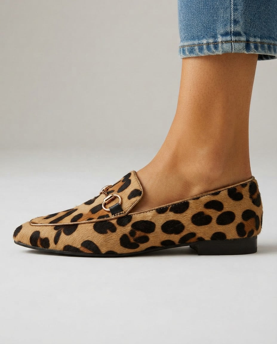 Anamartinezmadrid Tatiana | Mocasines de Leopardo con Hebilla Dorada – photo 2