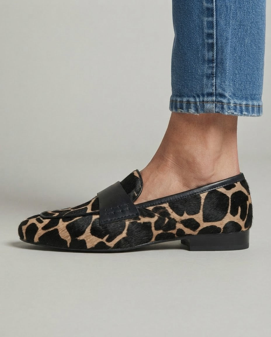 Anamartinezmadrid Zoe | Mocasines con Estampado de Jirafa en Albaricoque – photo 2