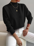 Anamartinezmadrid Leticia | Jersey de Punto Suave con Cuello Perkins – Negro – photo 5
