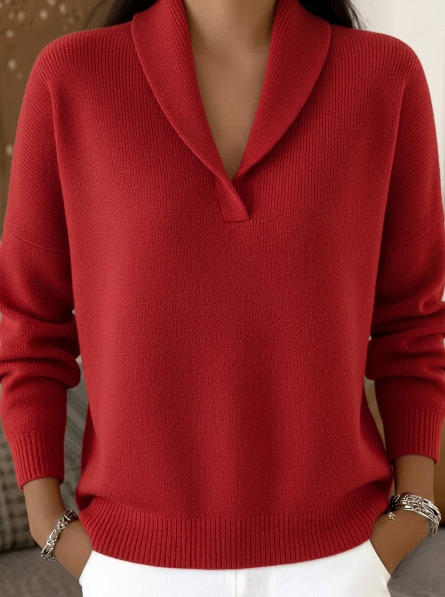 Casa Provincial Encarna - Jersey con Cuello de Pico – Rojo – photo 3
