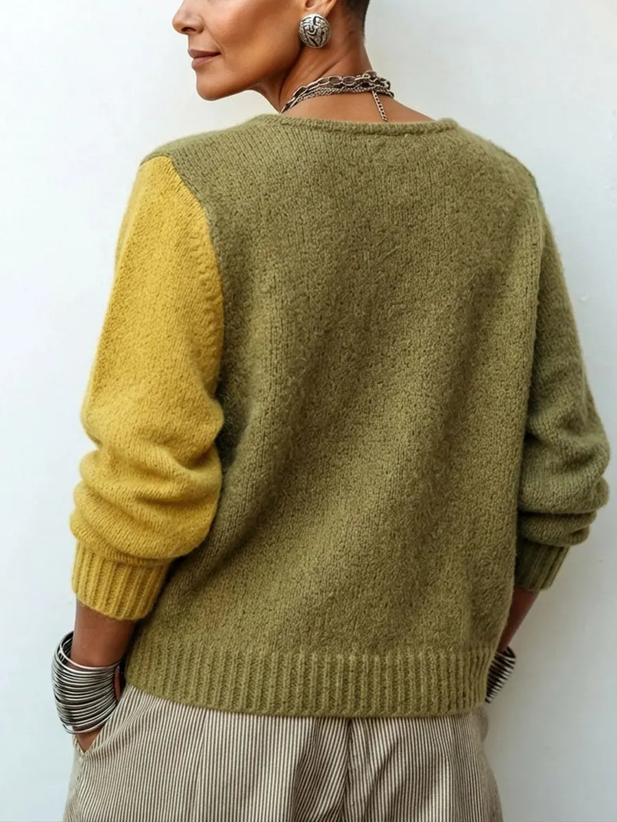 Anamartinezmadrid Casandra | Jersey de Punto Asimétrico de Bloques de Color con Botones – photo 3