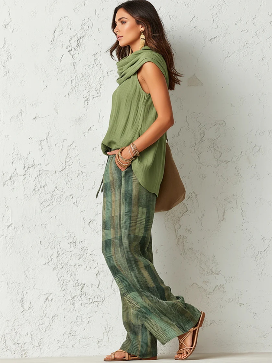 Anamartinezmadrid Beatriz | Conjunto de Blusa Fluida y Pantalón Ancho – photo 3