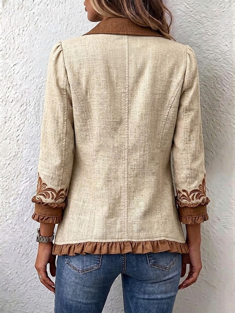 Casa Provincial Almudena - Chaqueta Floral Bordada con Volantes – photo 2