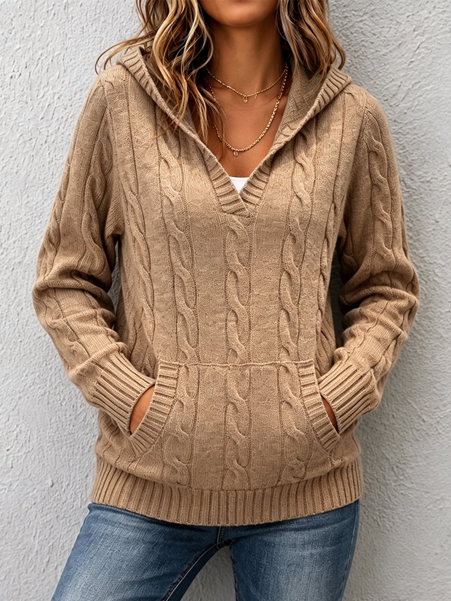 Anamartinezmadrid Montserrat | Jersey de Ochos con Capucha y Escote en Pico – Camel – photo 2
