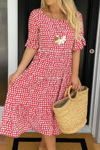 Pilar | Vestido Midi de Verano de Lunares con Volantes - Carmen Teruel
