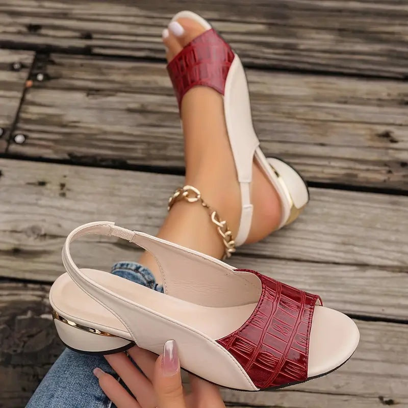 Anamartinezmadrid Raquel | Sandalias de Tacón Bajo Slingback Mujer Punta Abierta – photo 3