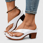 Anamartinezmadrid Esther | Sandalias de Dedo con Tacón Chunky Mujer – Blanco – photo 5