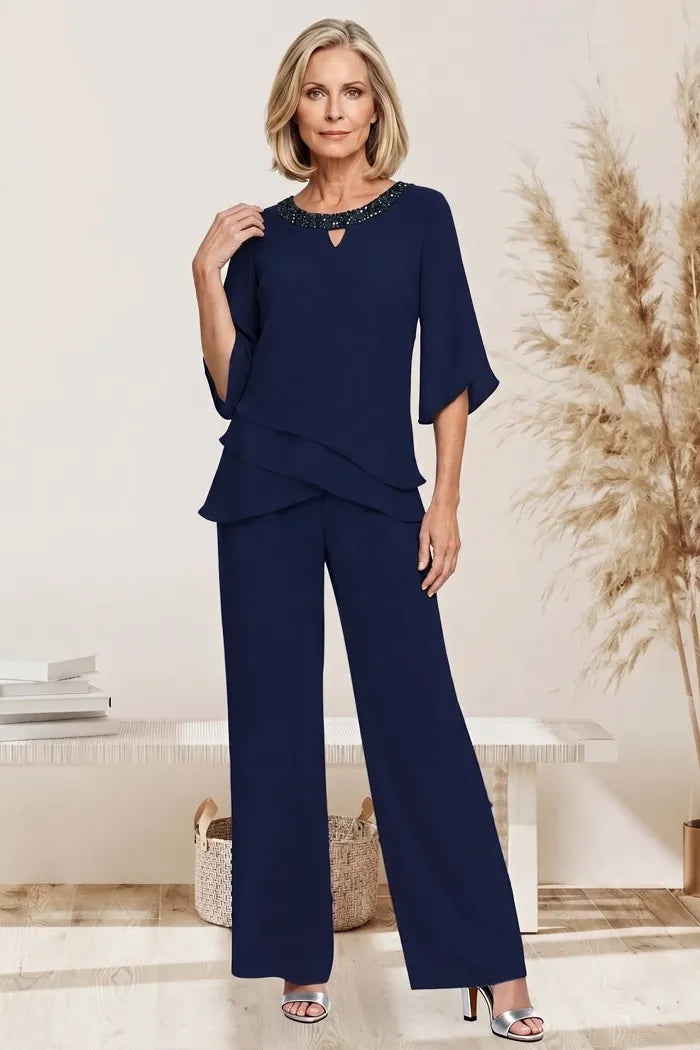 Anamartinezmadrid Matilde | Conjunto de Pantalón de Gasa para Madrina e Invitada – photo 4