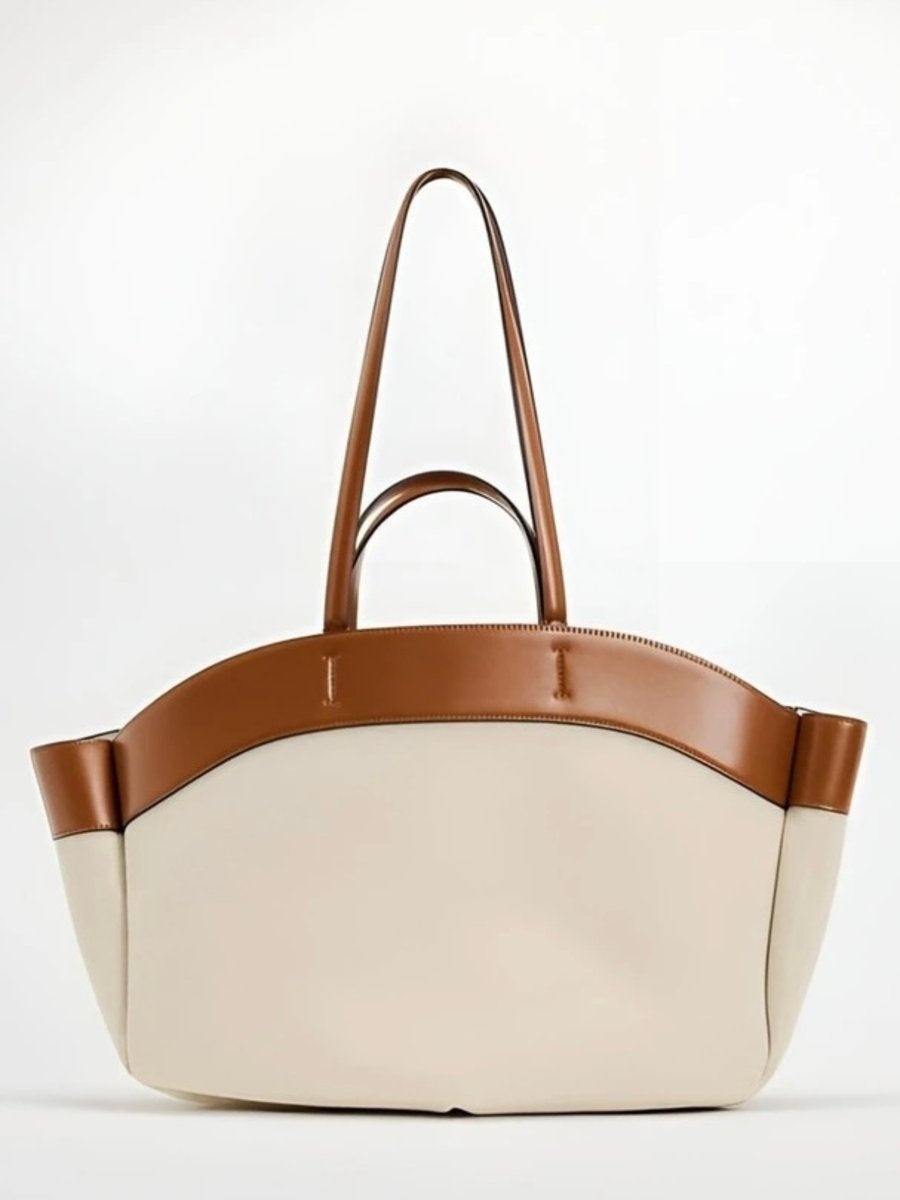 Anamartinezmadrid Soledad | Tote Bag de Lona con Detalles de Piel Mujer Grande – photo 2