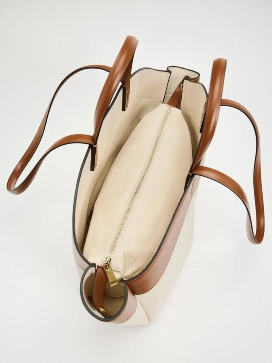 Anamartinezmadrid Soledad | Tote Bag de Lona con Detalles de Piel Mujer Grande – photo 3