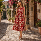Anamartinezmadrid Noemí | Vestido Midi Sin Mangas con Rayas y Cuello Redondo – photo 7