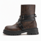 Anamartinezmadrid Leire | Botines con Plataforma, Tacón Ancho y Doble Hebilla – Marrón – photo 2