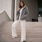 Anamartinezmadrid Gloria | Chaqueta con Capucha y Cremallera de Tejido Peluche – photo 6