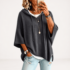 Teresa | Poncho de punto con capucha - Carmen Teruel