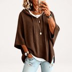Teresa | Poncho de punto con capucha - Carmen Teruel