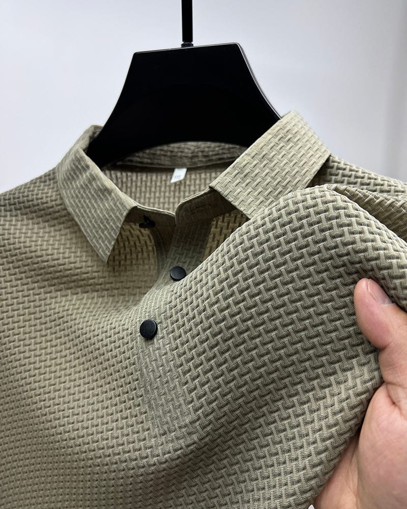 Marina Roca Leandro - Polo premium para hombre – Caqui – photo 4
