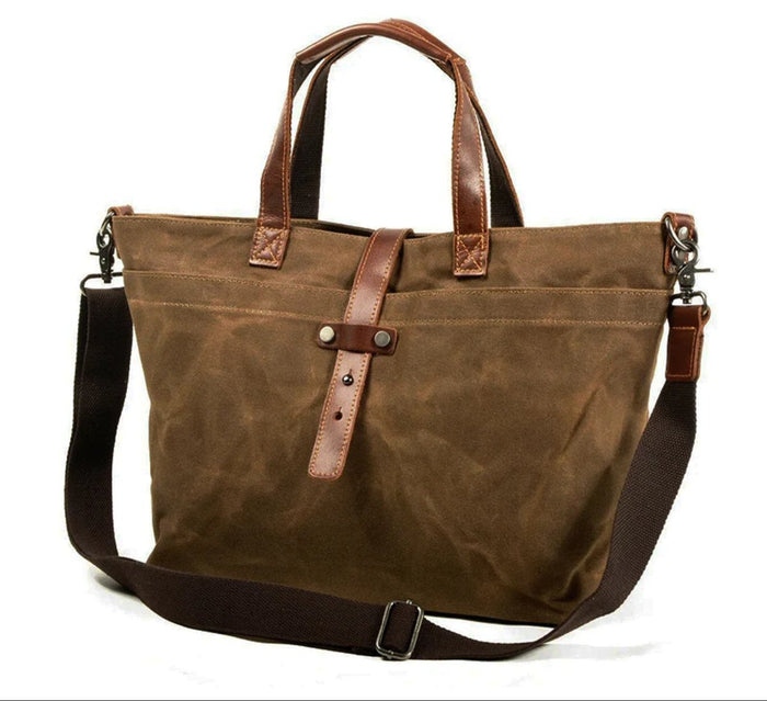 Triana | Bolso Tote de Lona Encerada con Bandolera