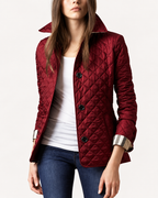 Victoria chaqueta acolchada burdeos