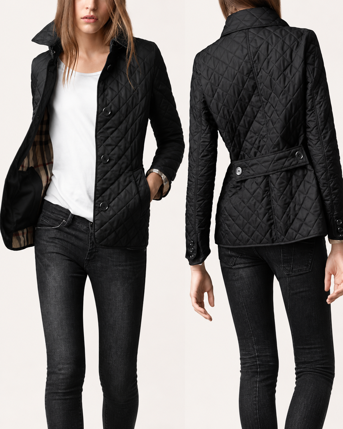 Victoria chaqueta acolchada negra