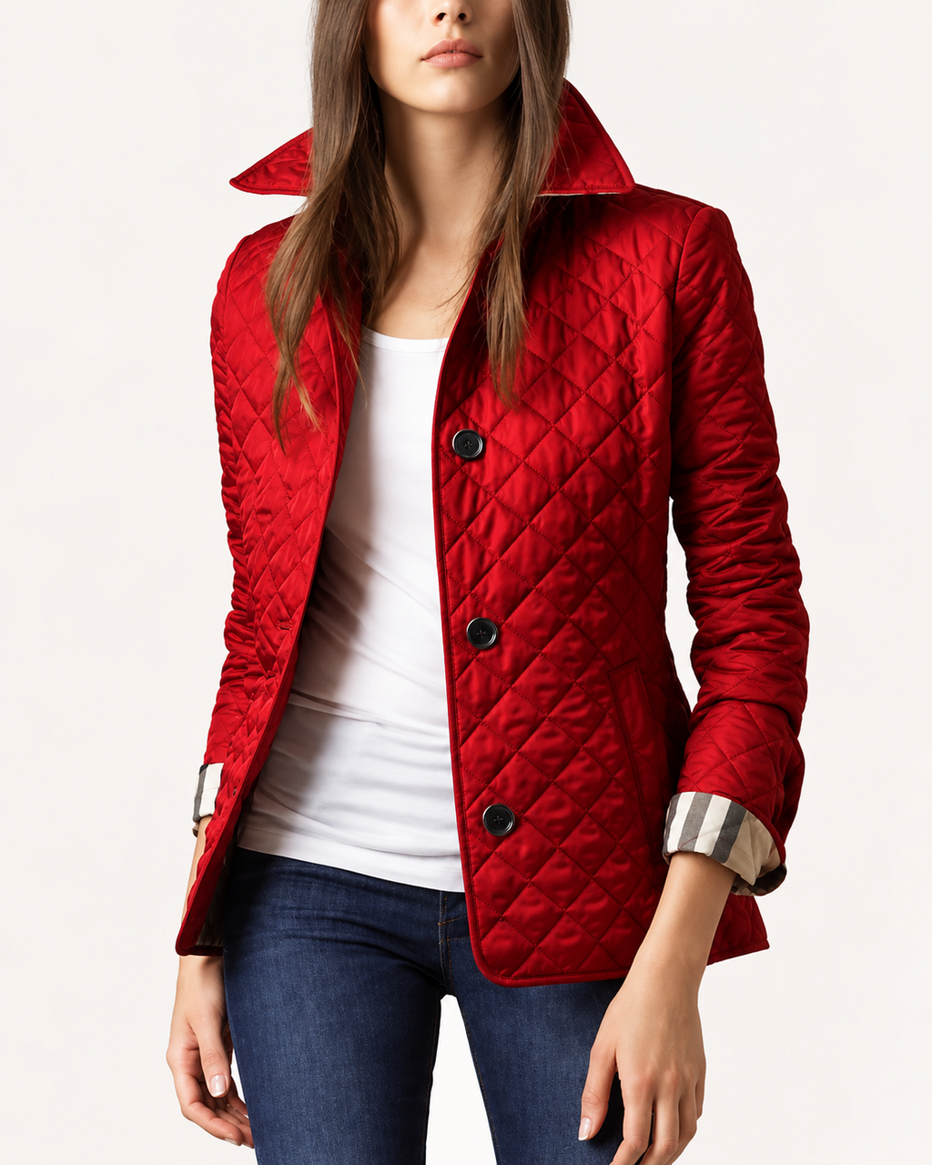 Victoria chaqueta acolchada roja