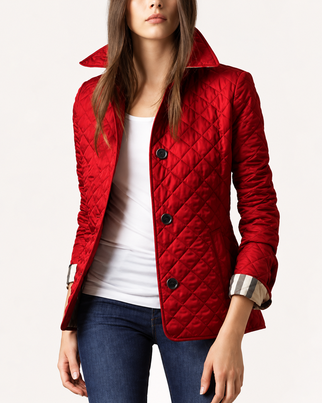 Victoria chaqueta acolchada roja