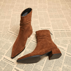 Anamartinezmadrid Natalia | Botines de Ante con Punta Fina y Tacón Bajo – photo 2