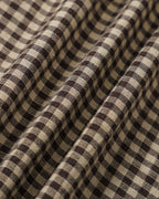 Anamartinezmadrid Minivestido Marrón de Cuadros con Solapa y Falda Plisada – photo 7