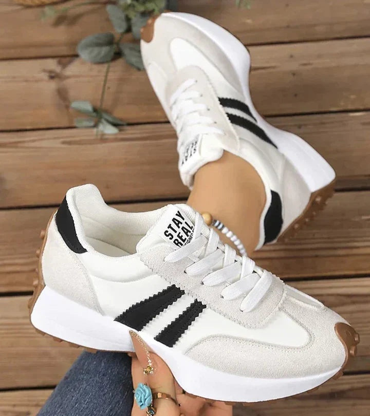 Anamartinezmadrid Lucía | Zapatillas Casual Retro Mujer Plataforma – Blanco – photo 4